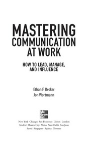 Mastering Communication at Work cover